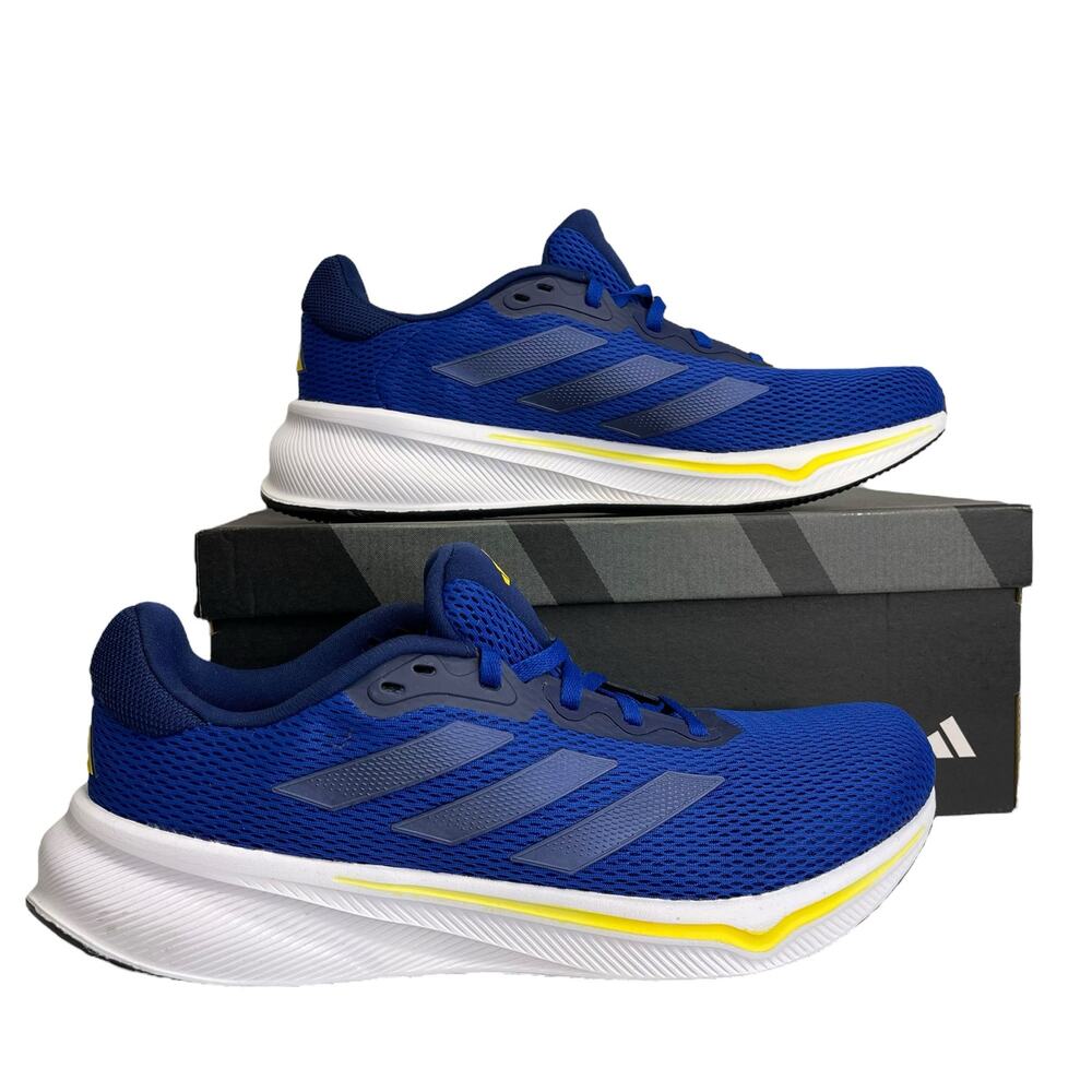 Adidas Mens Running Shoes Response Blue White Yellow Size 10